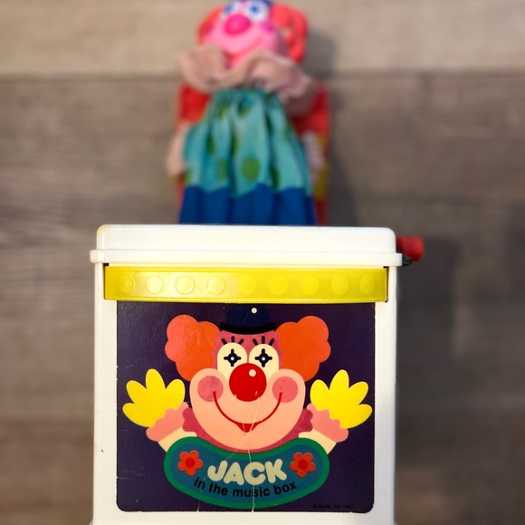 Mattel Jack in the Box Clown 1987 Music Pop Goes Weasel Vintage - Picture 8 of 9